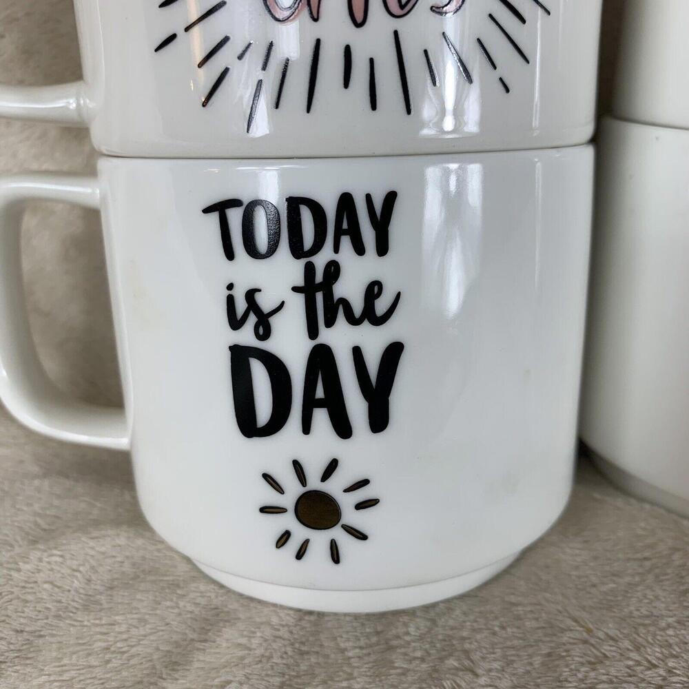 Indigo Book Store 4 Mug Set Mugs For The Moment Collectable Fun Quotes